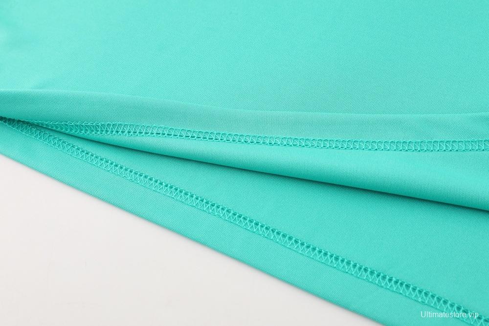 2025 Brazil Lake Green Short Sleeve+Soccer Shorts