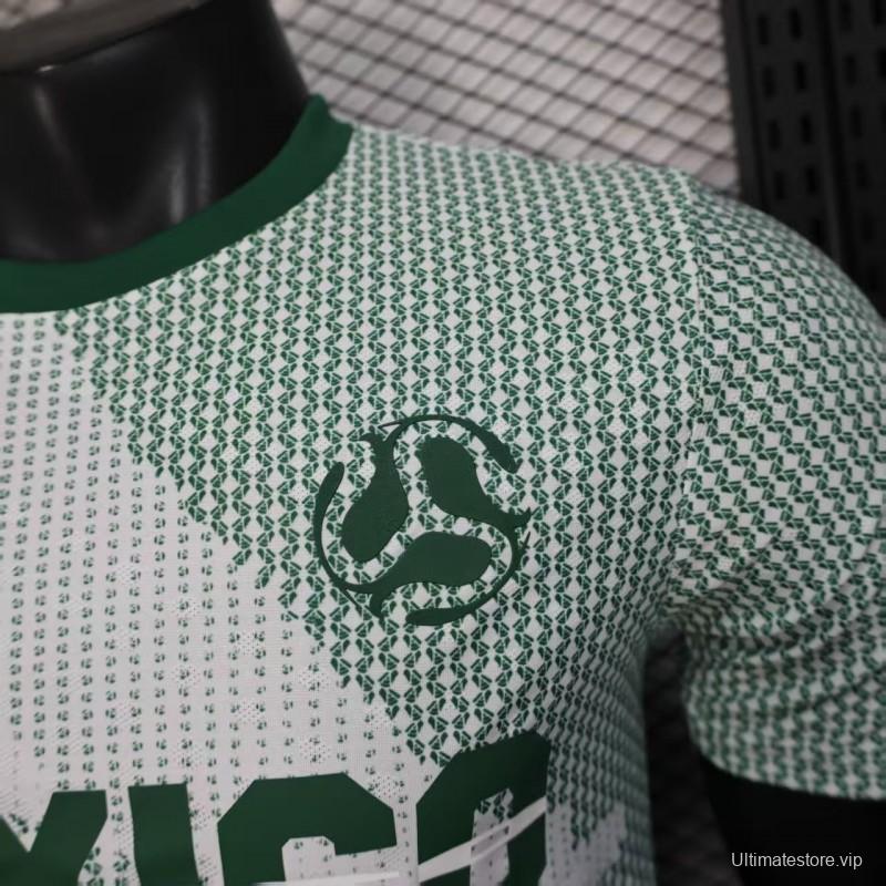2025 Player Version  Mexico Away White with Halftone Dot Pattern World Cup Commemorative Jersey
