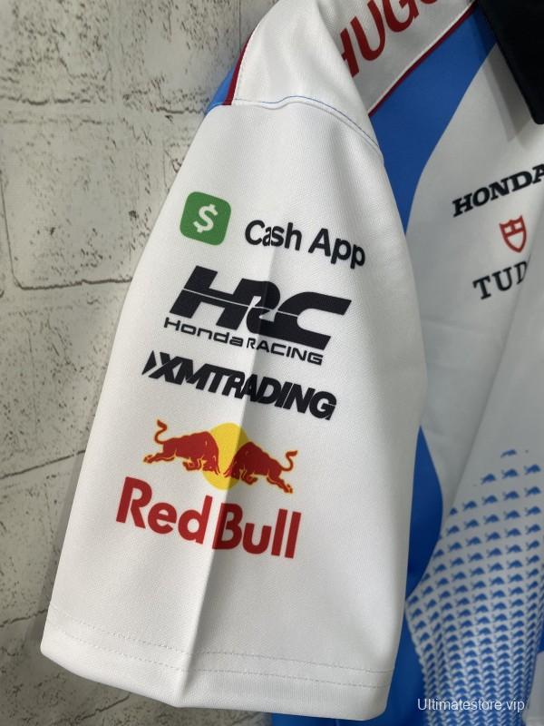 2026 F1 Red Bull Racing White with Blue Bull Graphic Polo