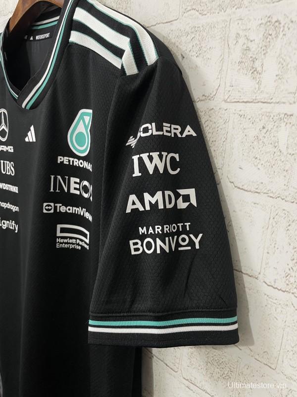 2026 F1 Mercedes-AMG Petronas F1 Team Black with Teal Trim Jersey