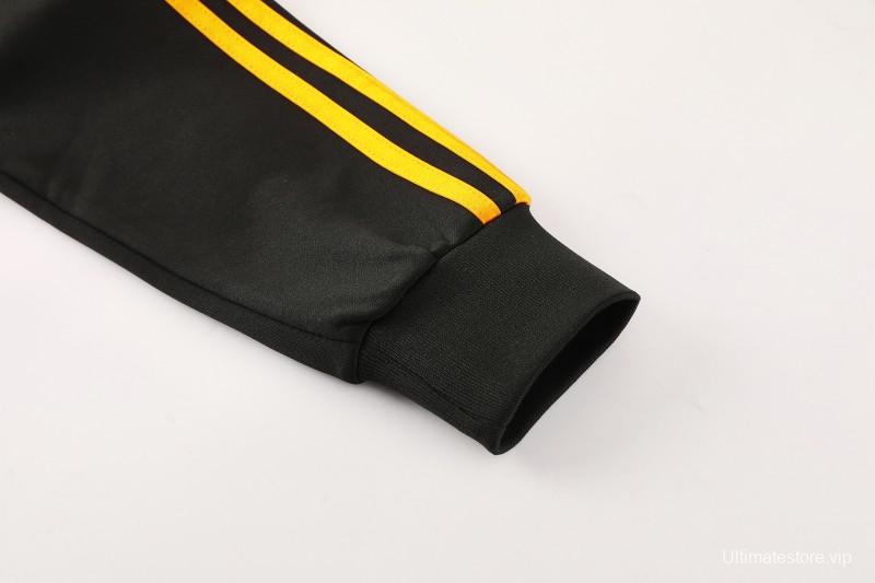 25/26 Roma Black Full Zipper Jacket+Long Pants