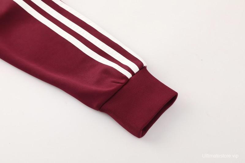 2026 Adidas x OASIS Wine Full Zipper Jacket + Long Pants