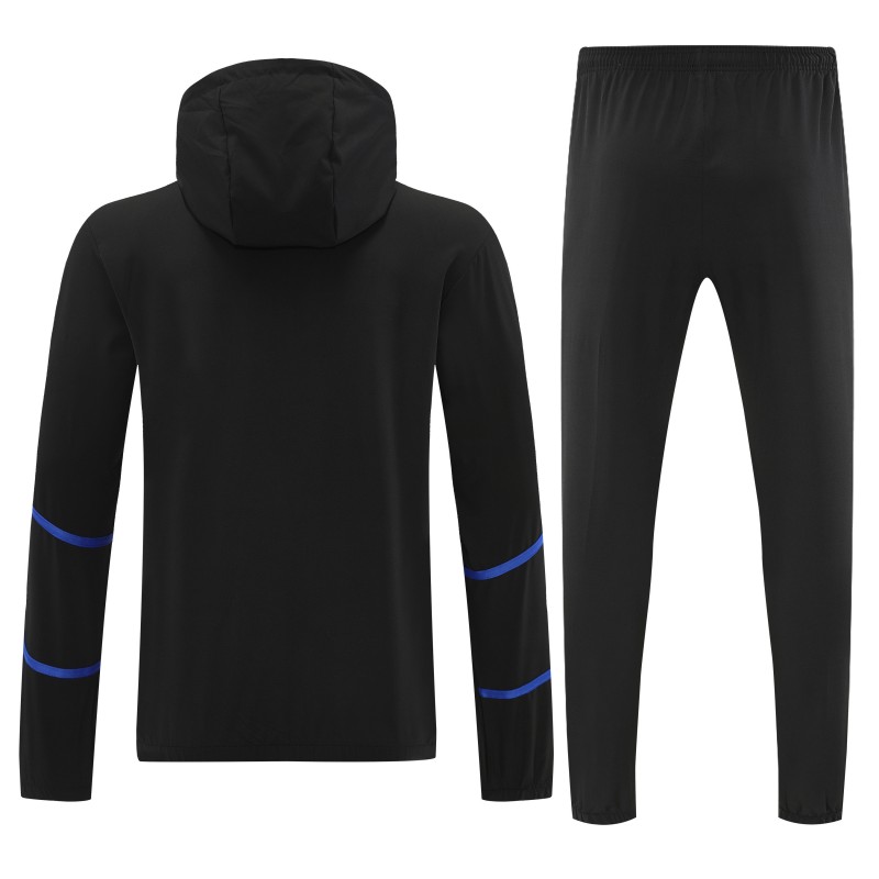 26/27 Puma Black Full Zipper Hooded Jacket Tracksuit + Long Pants