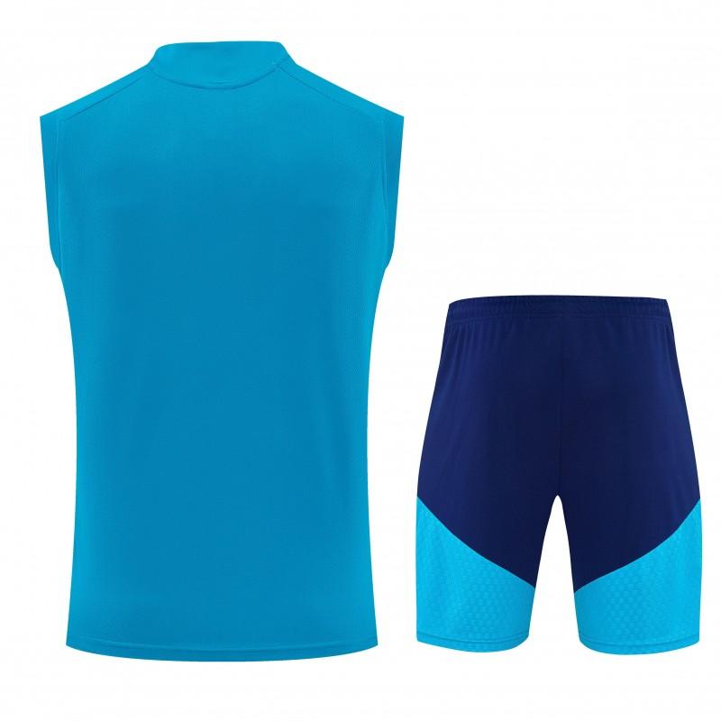 26/27 Spain Light Blue Sleeveless Training Vest +Soccer Shorts