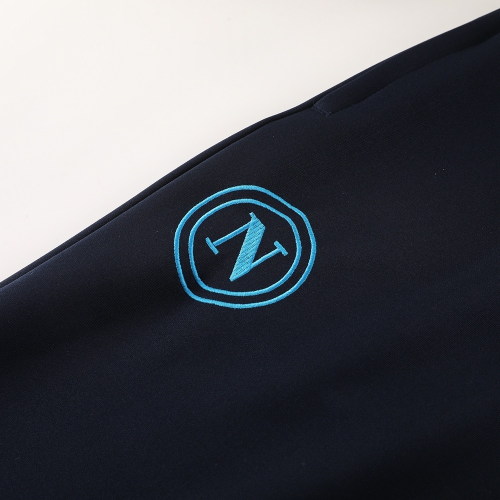 26/27 Napoli Navy Blue  Full Zipper Jacket Tracksuit + Long Pants