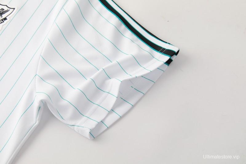 26/27  Liverpool White Short Sleeve+Soccer Shorts