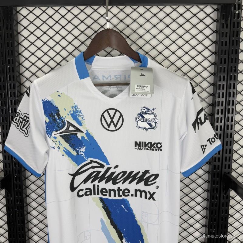 Player Version 25/26 Club Puebla White with Blue Home Jersey