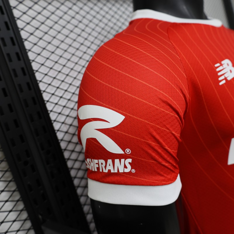 Player Version 26/27 Deportivo Toluca FC Red with Circular Stripe Pattern Home Jersey
