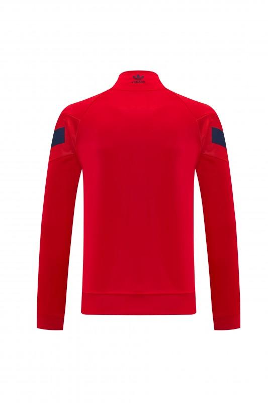 2026/27 Adidas Originals Red  Full Zipper Jacket Tracksuit + Navy Blue Long Pants