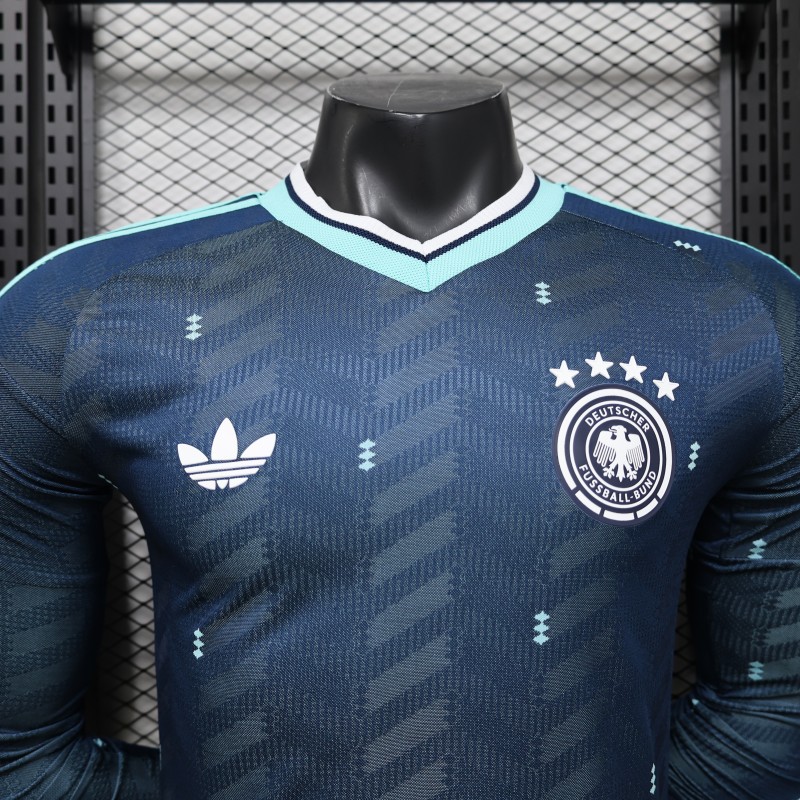 Player Version 2026 Germany Away Navy Blue  Long Sleeve Jersey