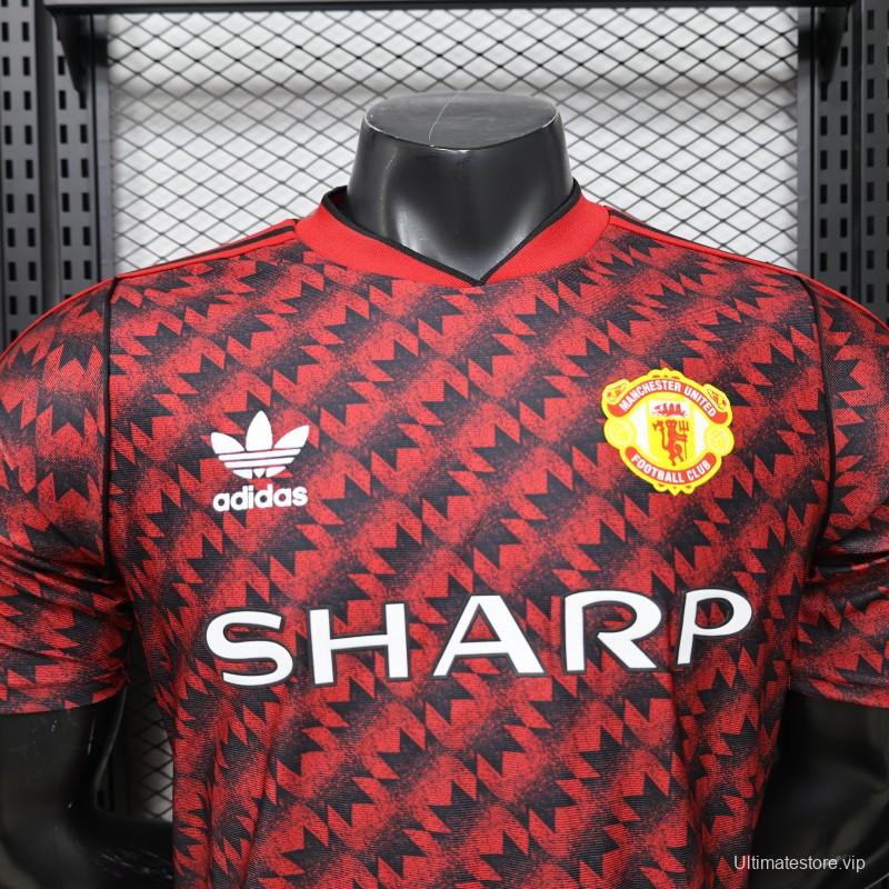 Player Version  26/27 Manchester United  Home Red Vintage Remake   Jersey