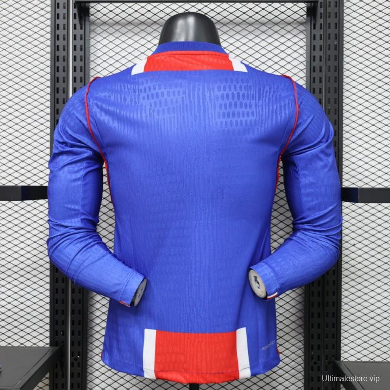 Player Version 26/27 PSG Blue & Red Stripe Long Sleeve Home Jersey