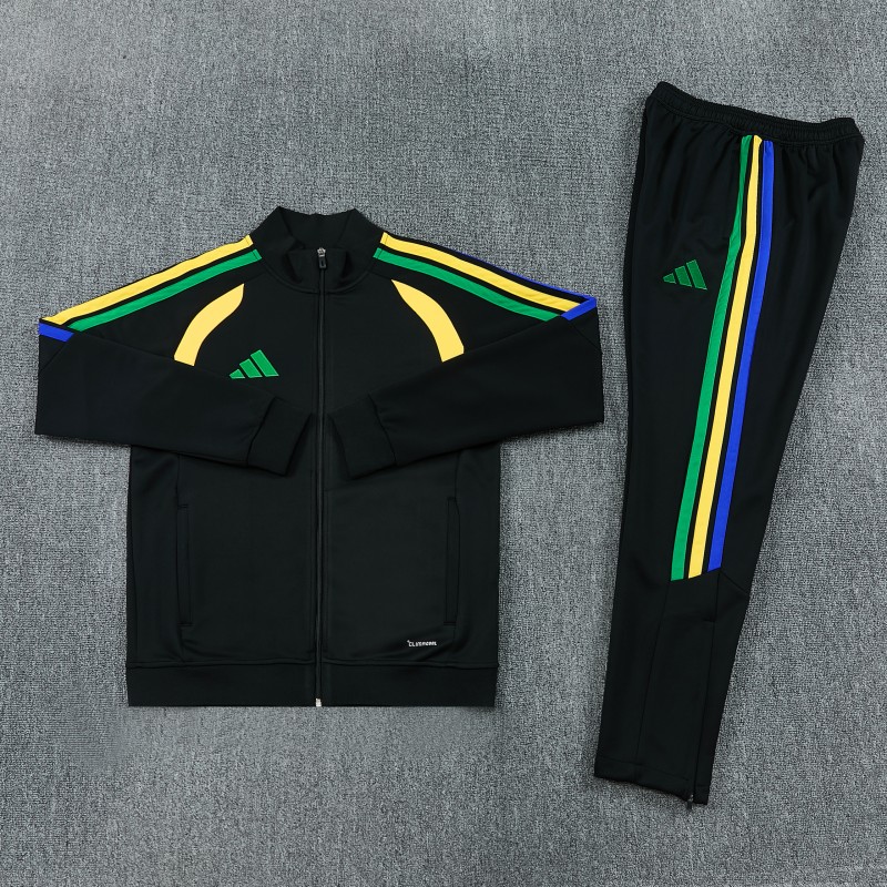 26/27 Adidas Black Full Zipper Jacket + Long Pants