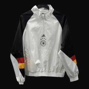 2023 Germany White half Zipper Windbreaker