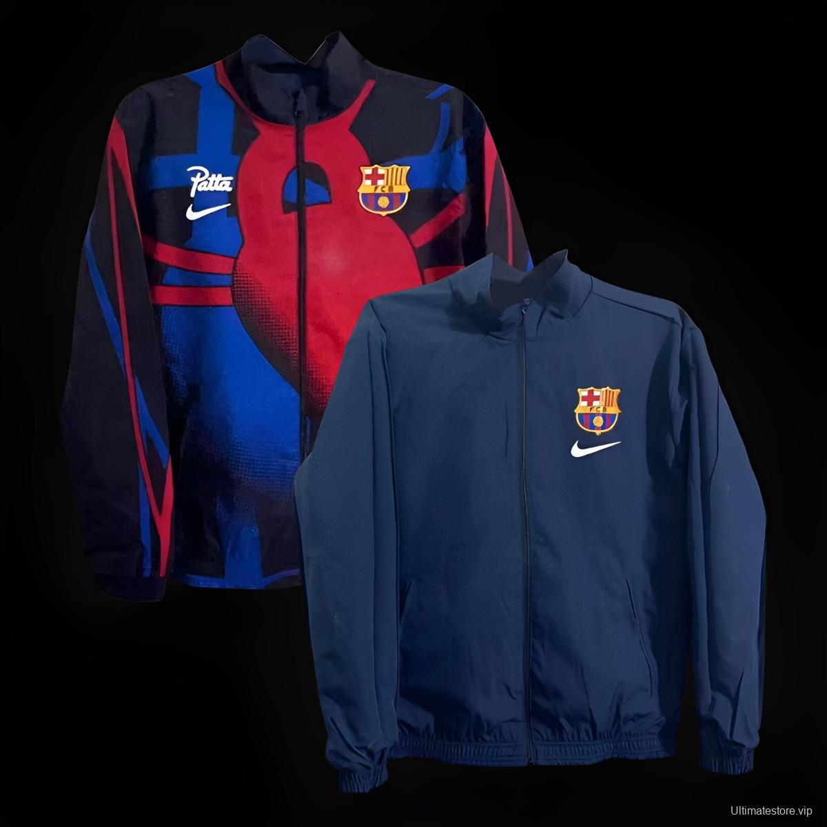 23/24 Barcelona Patta Special Edition Pre-Match Reversible Full Zipper Jacket