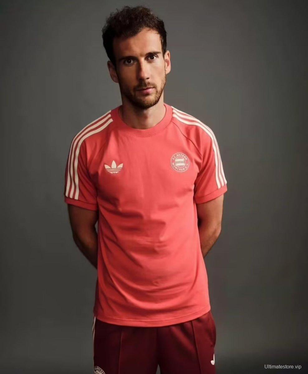 24/25 Bayern Munich Adidas Originals Red Cotton T-Shirts