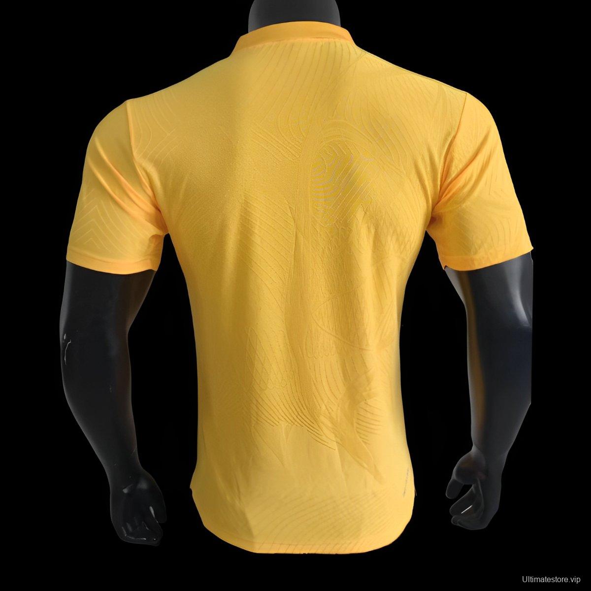 Player Version 2024 Netherlands Yellow POLO Jersey