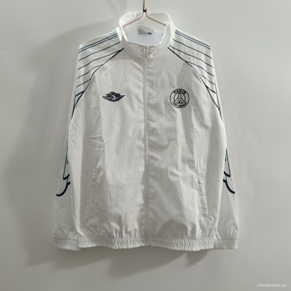 24/25 PSG White Windbreaker