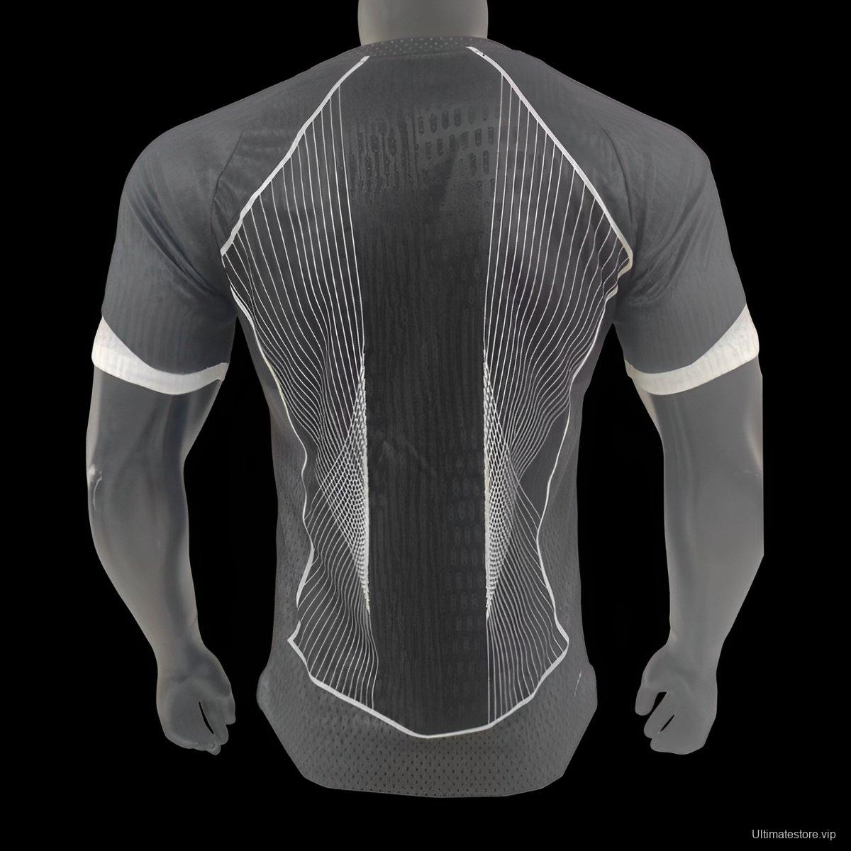 Player Version 25/26 FC Barcelona Black with White Line Pattern Jersey