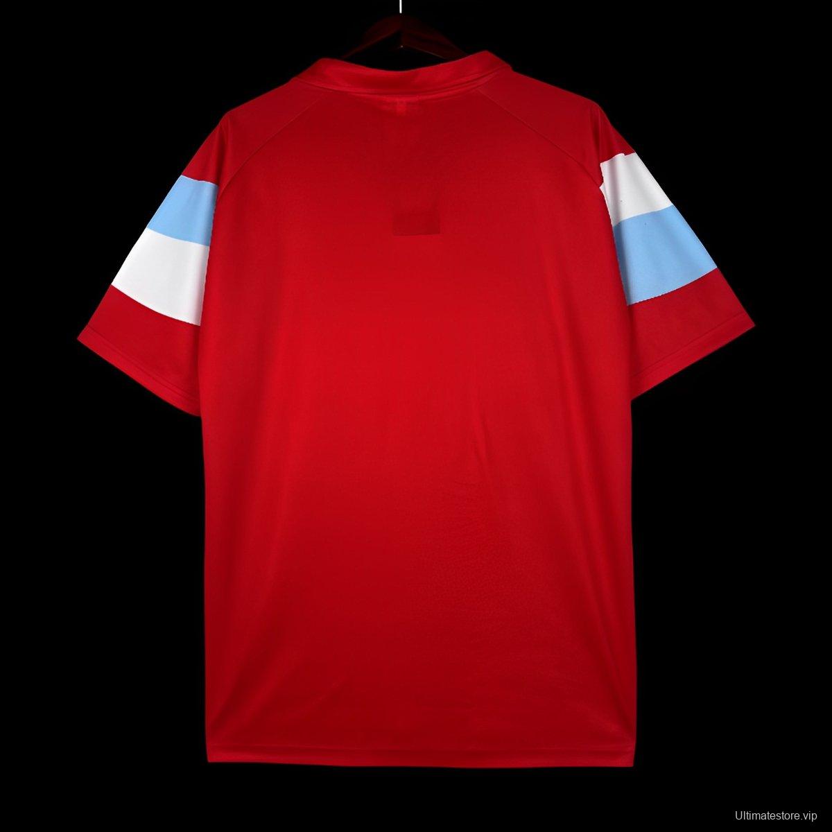 Retro 90/91 Napoli Third Red Jersey