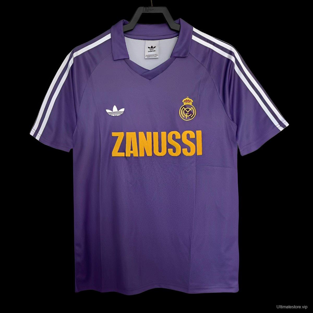 Retro 84/85 Real Madrid Away Purple Jersey