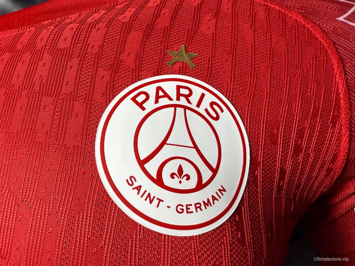 1 Star Player Version 25/26 PSG Red Champion Jersey