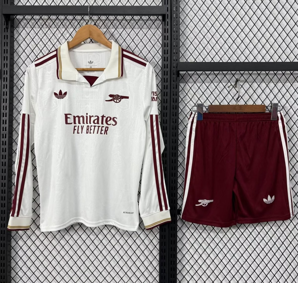 25/26 Kids Arsenal Third White Long Sleeve Jersey