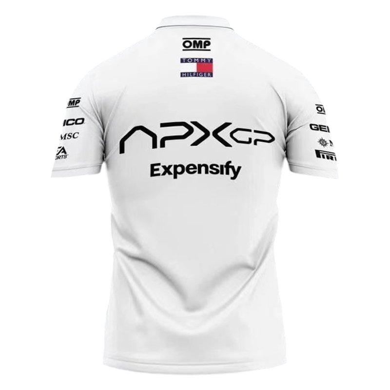 Brad Pitt F1 Movie 2025 – APXGP Black White Polo Shirt Racing Fan Loo