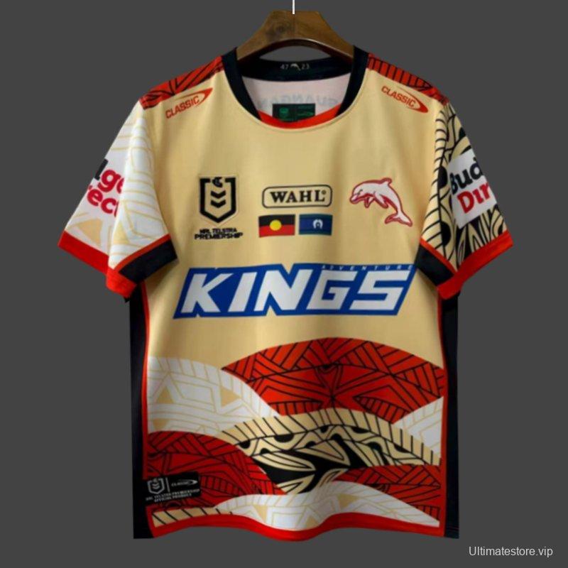 25/26 Dolphins Gold with Indigenous Round  Art Jersey