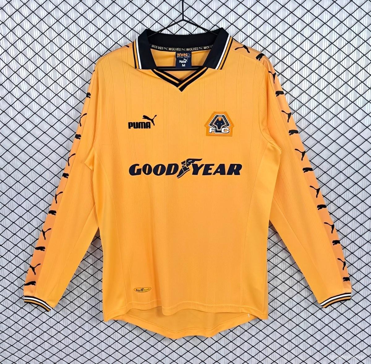 Retro 98/99 Wolverhampton Wanderers Home Long Sleeve Jersey