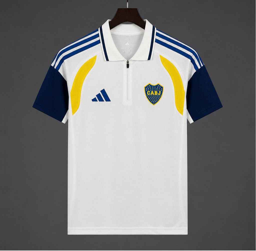 26/27 Boca Juniors Training White Polo Jersey