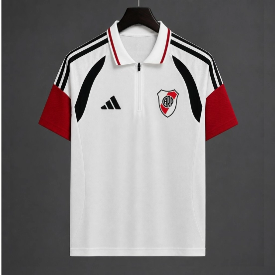26/27 River Plate Training White Polo Jersey