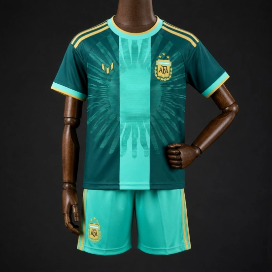 2026 Kids Argentina MESSI Tribute Goalkeeper Green Jersey