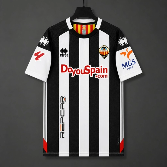 26/27 Castellon Home White/Black Jersey